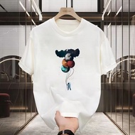 Creative Planet & Balloon Pattern Men's Short Sleeve T-Shirt - Trendy Style