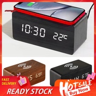 SUN_ Led Digital Alarm Clock with Snooze Function Adjustable Volume Led Alarm Clock Wireless Rechargeable Led Digital Alarm Clock with Adjustable Volume and Snooze Function