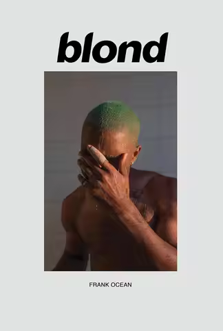 Frank Ocean Blond Poster, Album Cover Music Poster, Channel, Blonde, Aesthetic Room Wall Decor, Not 