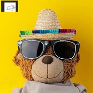 6 Pack Small Sombrero Hats, 6.5 Inch Natural Straw Hats Sombrero Party Hats Dolls Pets Themed Party 