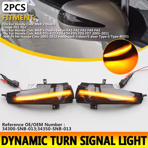 Dynamic Blinker Turn Signal LED For Honda Civic Mk8 Sedan FD1 FD2 FD3 for Civic 2D FG1 FG2 4D FA1 FA
