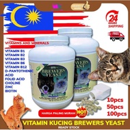 Vitamin Kucing 100biji Repack ORIGINAL BYS USA - Vitamin Bulu BYS Brewer Yeast Repack 100tablets