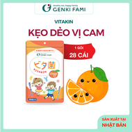 Kẹo Dẻo Vị Cam Bổ Sung Vitamin và Lợi Khuẩn Genki Fami Nhật Bản