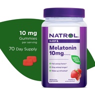 (exp.03/2026) Natrol Gummies, Sleep Support for Adults, 10 mg Supplement for Sleeping, Melatonin, 14