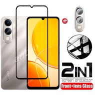 Vivo Y04s 4G 2in1 Tempered Glass Film For vivo Y04s Y04 S VivoY04s 4G Screen Protector Soft HD Camer