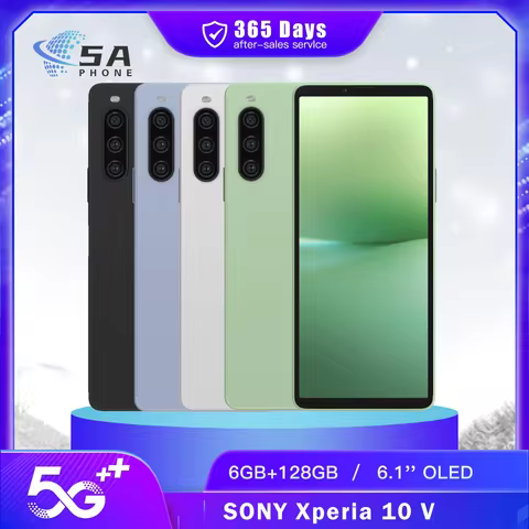 Original Sony Xperia 10 V 10V 5G Mobile Phone 6GB+128GB NFC OLED HDR 6.1" 48MP+8MP Snapdragon 695 Oc