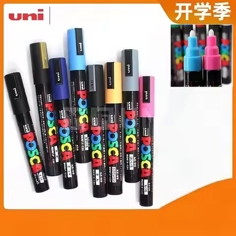 Uni Posca PC-5M Marker Paint Pen Fine Markers With Reversible Tips,Marker Acrylic Paint Pen,Art Supp