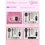 Luxury A68plus Smart Watch 2025 Necklace Earrings Bracelet Ring A58 A68 A89 Plus Combo A68plus A58pl