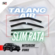 Flat Car Gutter Slim Flat Model XFORCE Black Slim XFORCE DOOR VISOR SLIM PREMIUM Flat Model 4 Doors