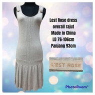 Lest Rose dress overall wanita rajut