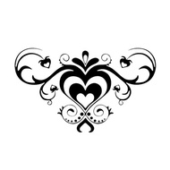 outlet 1PC DIY Black Heart Vine Mirror Wall Sticker Removable Butterfly Flower Sticker Self-Adhesive