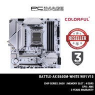 COLORFULL BATTLE AX B650M WIFI V15 AM5 MOTHERBOARD - WHITE (B650M-WHITE WIFI V15)
