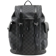 【日本直送】LOUIS VUITTON Christopher PM 後背包 N41379 Damier Graphite 帆布 黑色 TR1155 男士【二手】