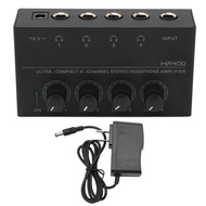Headphone Amplifier 4 Channel Stereo Ultra Low Noise  Power Adapter