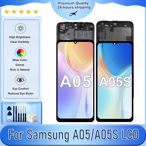 IPS Display For Samsung Galaxy A05 LCD SM-A055F Touch Screen Digitizer Assembly For Samsung A05S LCD