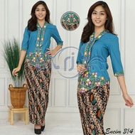 Blue Encim Kebaya 3/4 Hands
