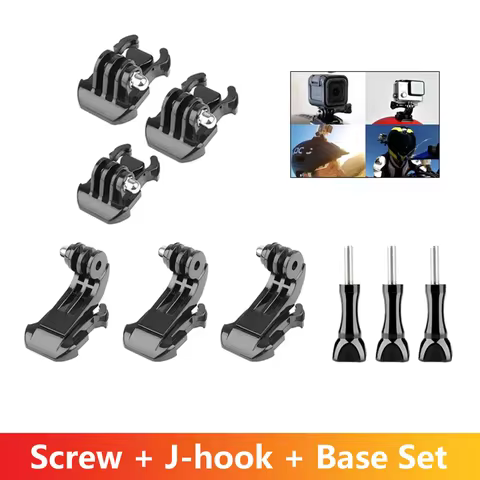 J Hook Quick Release Base Mount Screw For GoPro Hero 13 12 11 10 Insta360 SJCAM SJ4000 AKASO DJI Osm