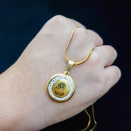 Padre Pio Gold Plated Pendant with Snake Chain Necklace High Quality and Authentic 316L stainless st
