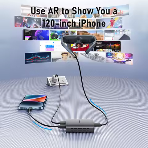 Lemorele Lightning to USB C AR Charging Transmission Module Data Cable Lightning ToTypeC For XREAL N