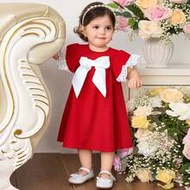 DRMZ Young Girl Patchwork Jacquard Woven Stand Collar Ruffle Hem Fitted A-Line Dress ,Gorgeous Princ