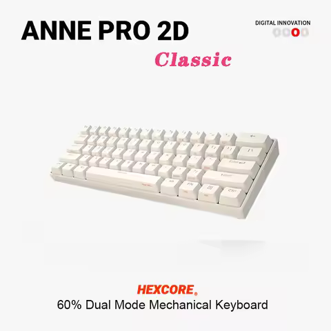 New Anne Pro 2D with Anne Pro 2 Keycaps/Case Classic Color NKRO Hot Swap 60% Bluetooth Mini Mechanic