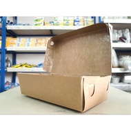 Paper Lunch Box M 17.5 x 11 x 5 Cm (10 Pcs) Brown Lunch Box/ M Kraft Paper Box M