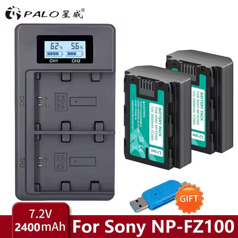 PALO NP-FZ100 NPFZ100 NP FZ100 Battery for Sony a9 A9M2 a7R III a7c a7iv III ILCE-9 A6600 A7m3 A7R3