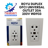 ROYU DUPLEX GFCI UNIVERSAL OUTLET 20A 250V WD933