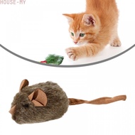[HOUSE-MY]Cat Toy Makes Noise Little Rat Plush Simulation Electric Rat Scratch Resistant-New in 11-