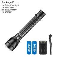 Asafee Super Bright Diving Scuba Flashlight D815A XHP70 LED Scuba Flashlight 1800LM Underwater 30M U