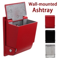 「 Party Store 」 Wall Mounted Cigarette Ashtray Holder Aluminum Alloy Ashtray Storage Holder for Outdoor Smoking Public Places 95x70mm