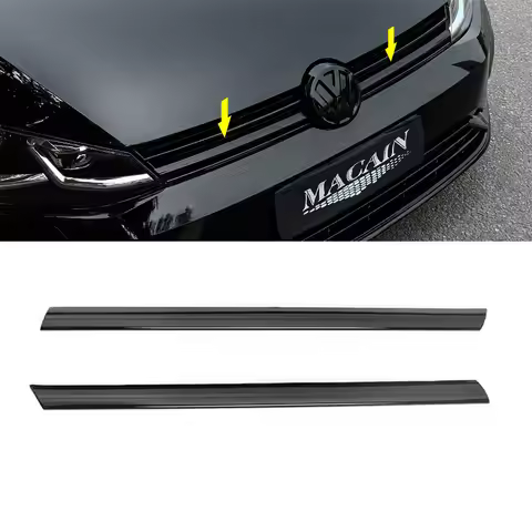 2/3pcs for Golf 7 7.5 Rline Car Grille Decorative for VW Bright Black Logo Cover Up Grille Strips Ca