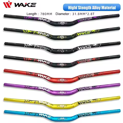 WAKE Bicycle Handlebar 720MM 780mm Mountain Bike Handlebar Rise 30mm Aluminum Alloy 31.8mm MTB Swall