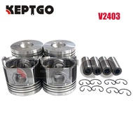 New V2403 Piston With Ring STD For Kubota 1G796-2111 V2403 4 pcs