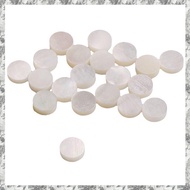 [I O J E] White Mother of Pearl Shell Dot Fret Inlay Maker 6mm for Guitar Fingerboard (Pack of 20)