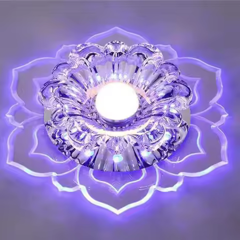 Easy Installation 9W LED Ceiling Lights Crystal Petals Modern Pendant Lamp Creative Ceiling Spotligh