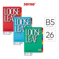 Color Index Loose Leaf Joyko B5 Binder Paper Divider B5 Paper Refill
