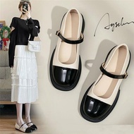 Muslim 2025Womens lolita doll shoes PU sole 5cm super light oxford shoes square toe super beautiful 