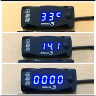 Volt meter 3 in 1 clock temperature volt