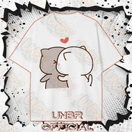 UNBR Men T-Shirt Kissing Cats Casual Street Art Graphic Tee