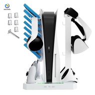 For PS VR2  Charging Station with Cooling Fan, VR Charging Display Stand with Headset and Game Stora