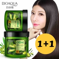 1+1 BIOAQUA Olive Oil Moisturizing Hair Treatment Mask For Deep Repair Dry/Damaged/Frizz Hair