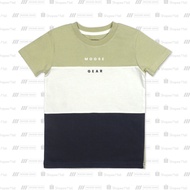 Moose Gear Sage Green Combi T-Shirt with Print Details (TS-P 511 15747 IW) baju budak lelaki tshirt 