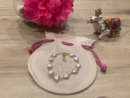 🎀 日本珠寶品牌Jupiter X 梨花Rinka 設計系列- 心形珍珠金手鍊#二手