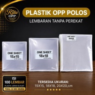 OPP Plastic SheetPOLOS 100 SheetsBENING - 15x15. 18x18. 20x20.cm