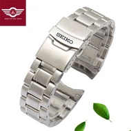 Stainless Steel Oyster Metal Watch Strap size 20mm 22mm SEIKO CASIO ORIENT logo