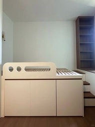 定制床 bed 榻榻米 Tatami 半高床half height bed 單人床 床架 可訂造尺寸 free delivery 衣櫃床 儲物床 油壓床 H-0124L
