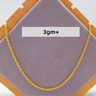 916 Gold Hollow Rope Chain ( 3gm+)