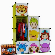 [Free 1 Hanger] Zodiac Almari 9 Cube  Simple Wardrobe Storage Rack Storage Cabinet