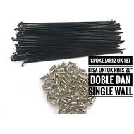 1 set of spokes/fingers/spokes for folding bicycles 20 inch 187 mm double wall rims and single wall